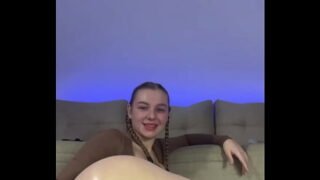 First time anal fuck with big dildo